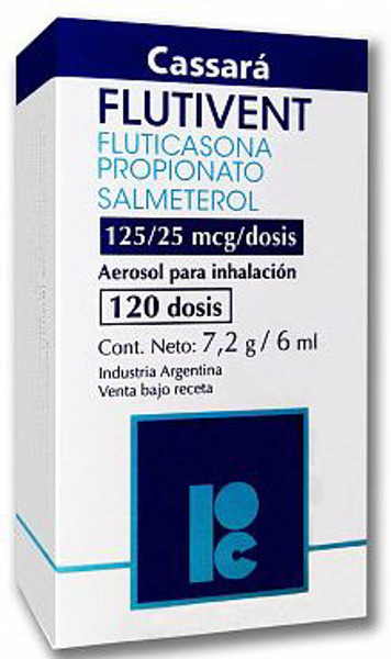 Imagen de FLUTIVENT 125/25 125+25mcg [120 dosis]