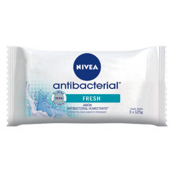 Imagen de NIVEA JABON ANTIBACTERIAL 3 EN 1 PACK [3X125grs]