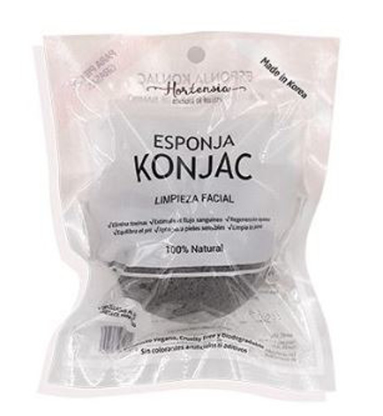 Imagen de HORTENSIA ESPONJA KONJAC ACNE Y PIEL GRASA NEGRA [1 uni.]