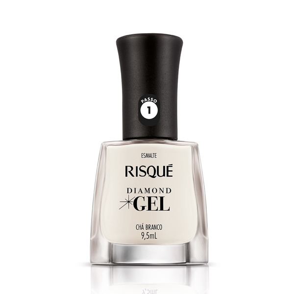 Imagen de RISQUE ESMALTE DIAMOND GEL CHA BRANCO [9,5 ml]