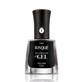 Imagen de RISQUE ESMALTE DIAMOND GEL PRETO CAVIAR [9,5 ml]