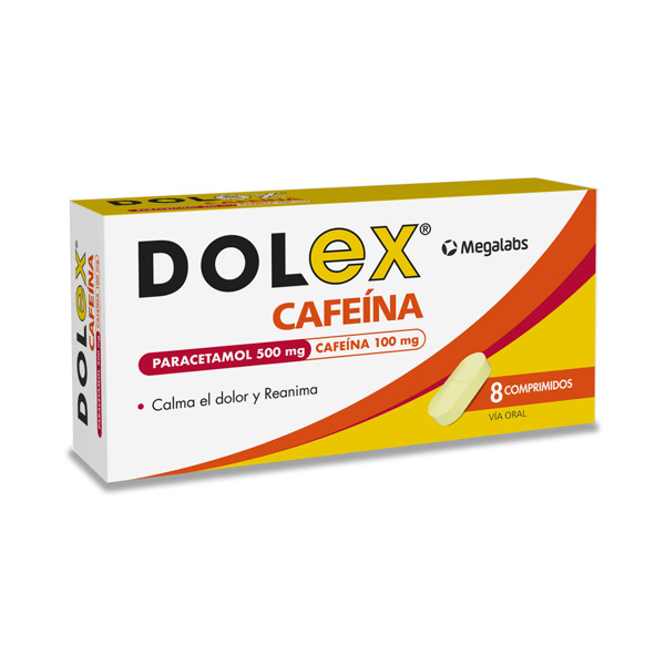 Imagen de DOLEX CAFEINA 500+100mg [8 comp.]