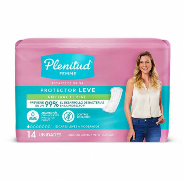 Imagen de PLENITUD FEMME PROTECTOR LEVE ANTIBACTERIAL [14 uni.]