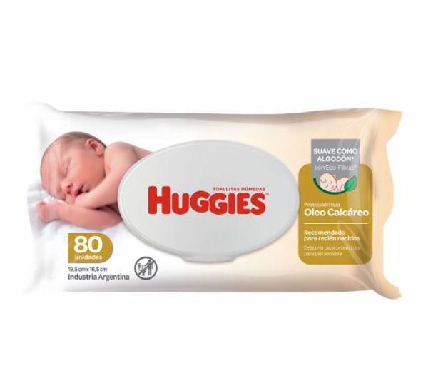 Imagen de HUGGIES TOALLITAS HUMEDAS CUIDADO Y NUTRICION OLEO CALCAREO FLIP TOP [80 uni.]