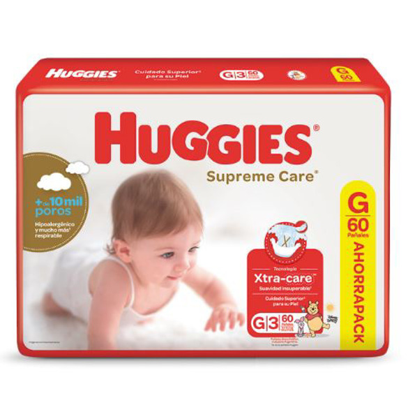 Imagen de HUGGIES SUPREME CARE MEGA G G [60 uni.]