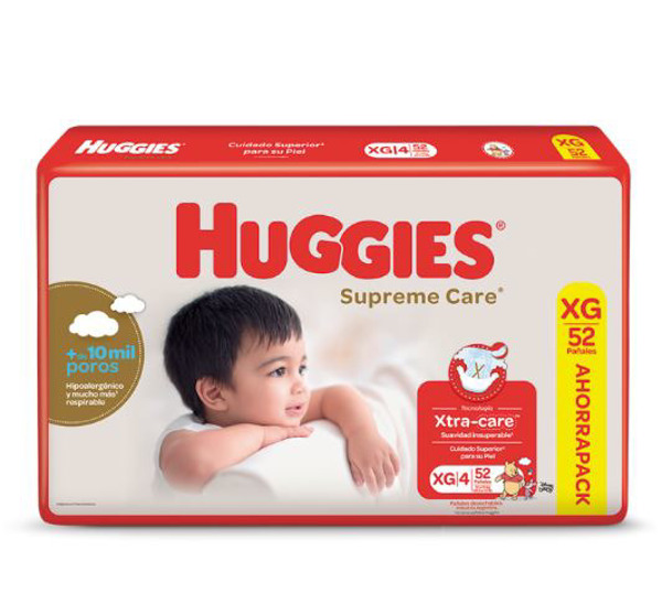 Imagen de HUGGIES SUPREME CARE MEGA XG XG [52 uni.]