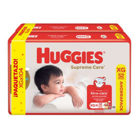 Imagen de HUGGIES SUPREME CARE PACK AHORRO XG [104 uni.]