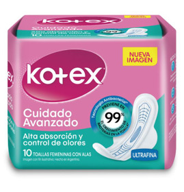 Imagen de KOTEX TOALLAS ULTRAFINA ALAS ANTIBACTERIAL [10 uni.]