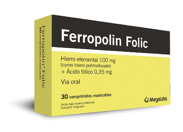 Imagen de FERROPOLIN FOLIC 100 mg [30 comp.]