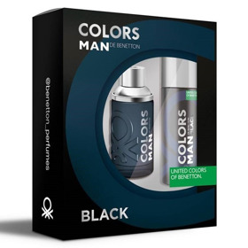 Imagen de BENETTON COLORS MAN BLACK EDT+DEO PACK [100+150ml]