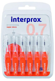 Imagen de INTERPROX 4G SUPER MICRO NARANJA BLISTER 0,7 mm [6 uni.]