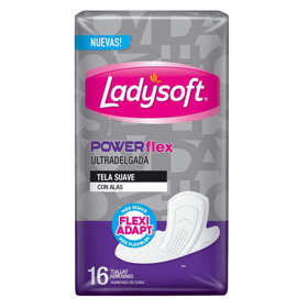 Imagen de LADYSOFT TOALLA ULTRADELGADA POWERFLEX [16 uni.]