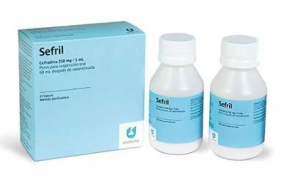 Imagen de SEFRIL 250 SUSPENSION PACK 2 FRASCOS 250 mg [60+60ml]