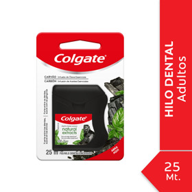 Imagen de COLGATE HILO DENTAL NATURAL EXTRACTS CHARCOAL [25 mts.]