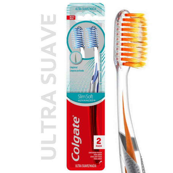 Imagen de COLGATE CEPILLO SLIM SOFT ADVANCED 2X1 [2 uni.]