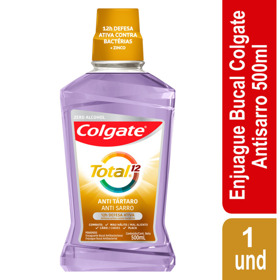 Imagen de COLGATE ENJUAGUE BUCAL TOTAL 12 ANTI SARRO [500 ml]