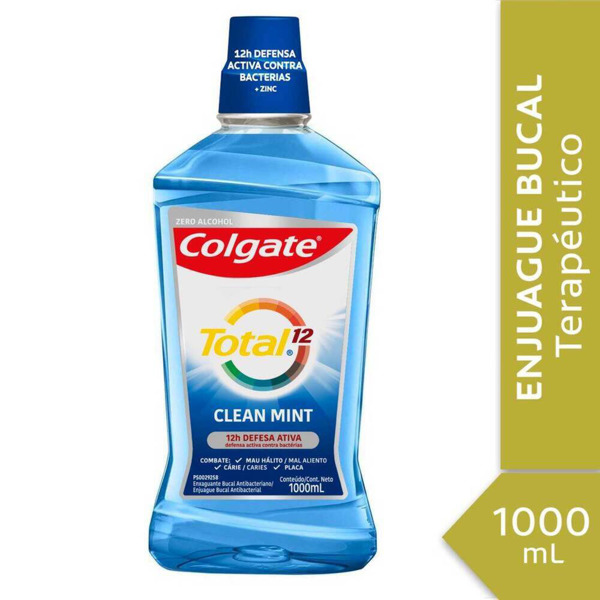 Imagen de COLGATE ENJUAGUE BUCAL TOTAL 12 CLEAN MINT [1 ltrs.]