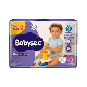 Imagen de BABYSEC PREMIUM SUPER JUMBO PACK XG [96 uni.]