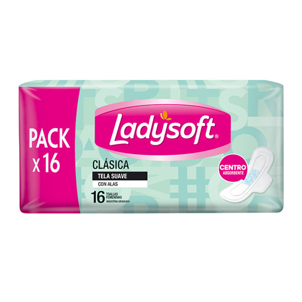 Imagen de LADYSOFT TOALLA CLASICA ALAS SUAVE [16 uni.]