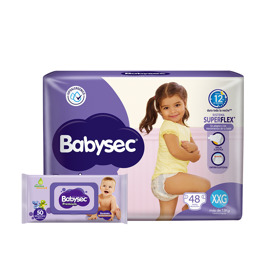 Imagen de BABYSEC PREMIUM JUMBO PACK+TOALLITAS XXG [48 uni.]