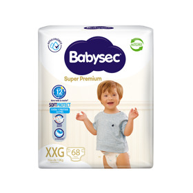 Imagen de BABYSEC SUPER PREMIUM HIPER PACK XG [68 uni.]