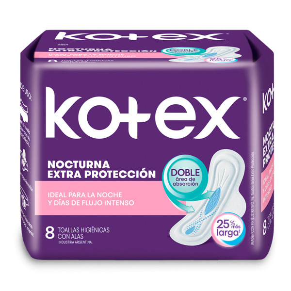 Imagen de KOTEX TOALLAS NOCTURNA ALAS [8 uni.]