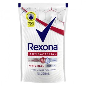 Imagen de REXONA JABON LIQUIDO ORIGINAL ANTIBACTERIAL DOYPACK [220 ml]