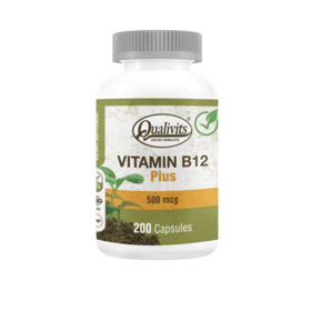 Imagen de QUALIVITS VITAMINA B12 PLUS 500 mcg [200 cap.]