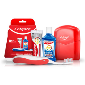 Imagen de COLGATE KIT PORTABLE CR.+CEPILLO TOTAL 12 Cepillo Crema Enjuague [1+30gr+60ml]