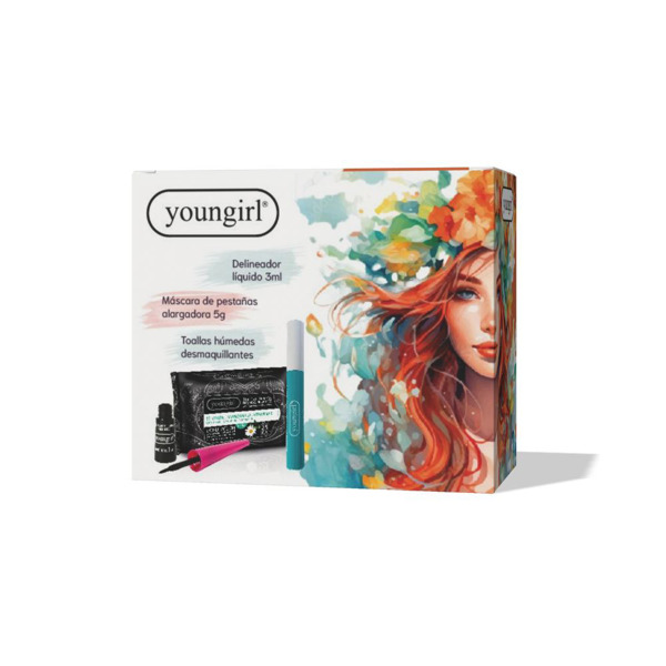 Imagen de YOUNGIRL MASCARA+DELINEADOR LIQUIDO+TOALLAS DESMAQUILLANTES PACK