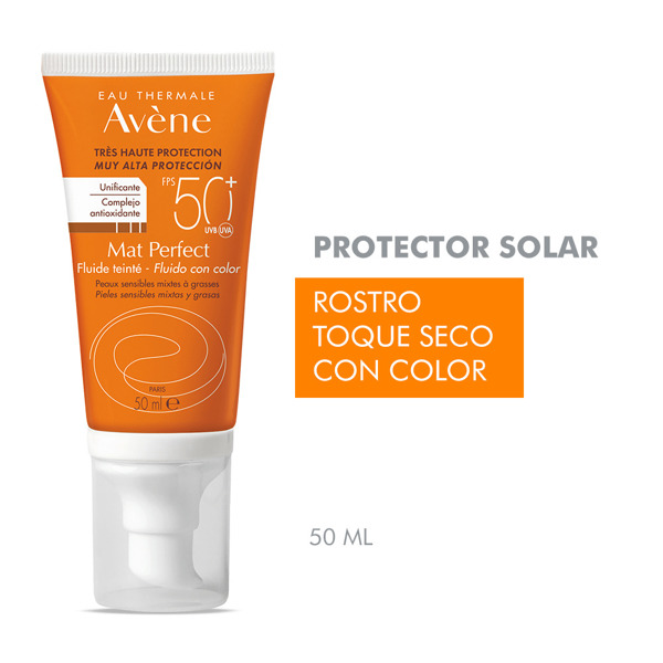 Imagen de AVENE SOLAR LINEA NARANJA FLUIDO MAT-PERFECT COLOR 50 fps [50 ml]