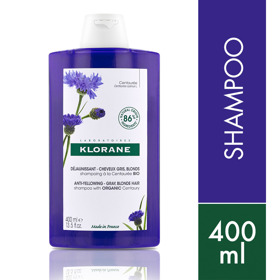 Imagen de KLORANE SHAMPOO CENTAUREA BRILLO Y ANTIAMARILLEO 400 ml