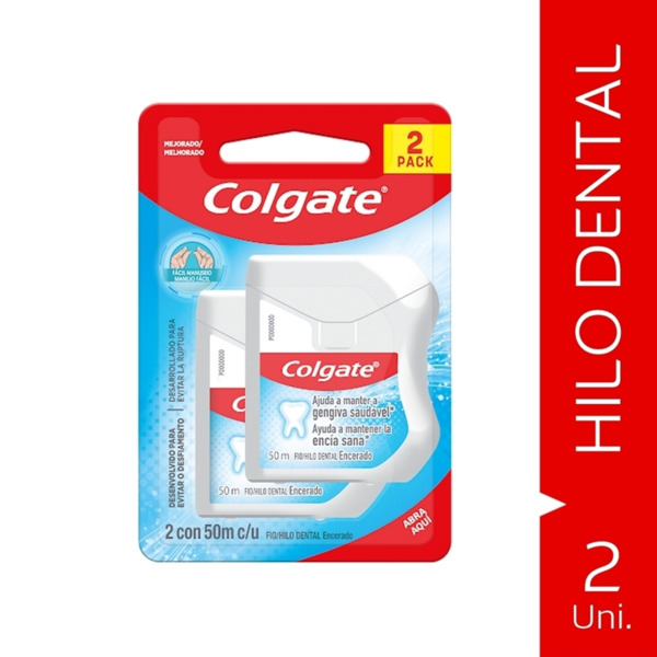 Imagen de COLGATE HILO DENTAL NYLON 2X1 [50 mts.]