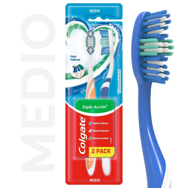 Imagen de COLGATE CEPILLO TRIPLE ACCION MEDIO 2x1 [2 uni.]