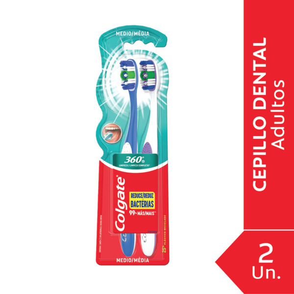 Imagen de COLGATE CEPILLO 360 MEDIO 2X1 [2 uni.]