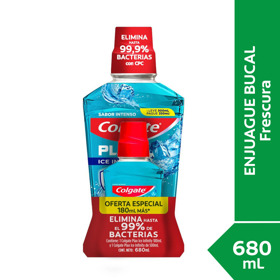 Imagen de COLGATE PLAX ICE INFINITY ZERO PACK [500+180ml]