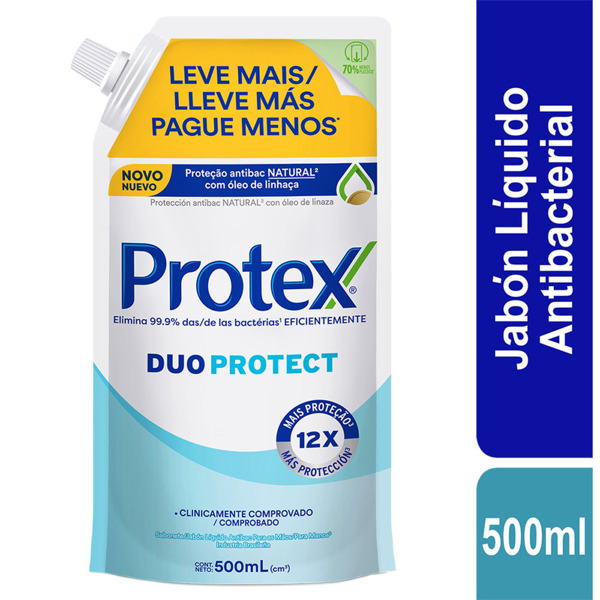 Imagen de PROTEX ASTRAL JABON  LIQUIDO DUO PROTECT DOYPACK REPUESTO [500 ml]