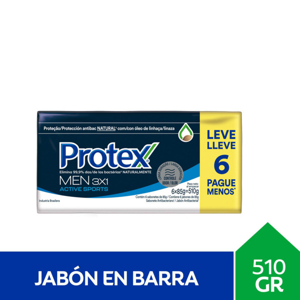 Imagen de PROTEX ASTRAL JABON FOR MEN SPORT PACK [6x85 gr]