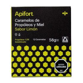 Imagen de APIFORT  APITER CARAMELOS PROPOLEO Y MIEL LIMON [12 uni.]