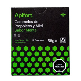 Imagen de APIFORT  APITER CARAMELOS PROPOLEO Y MIEL MENTA [12 uni.]