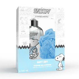 Imagen de CASAPUEBLO SNOOPY GIFT SET SHOWER GEL CRISTAL+ESPONJA [2 uni.]