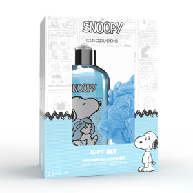 Imagen de CASAPUEBLO SNOOPY GIFT SET SHOWER GEL FRESH+ESPONJA [2 uni.]