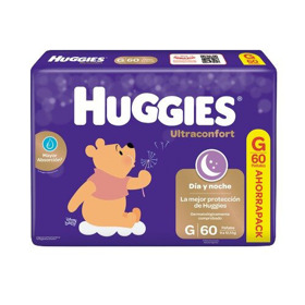 Imagen de HUGGIES ULTRACONFORT PACK AHORRO G [60 uni.]