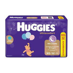 Imagen de HUGGIES ULTRACONFORT PACK AHORRO XG [52 uni.]