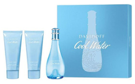 Imagen de DAVIDOFF COOL WATER EDT+BODY LOTION+SHOWER GEL COFRE [100+75+75ml]