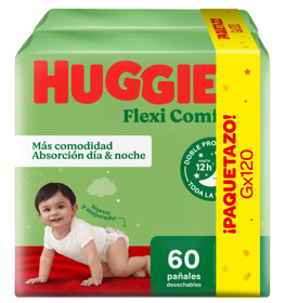 Imagen de HUGGIES FLEXI COMFORT PACK AHORRO G [120 uni.]