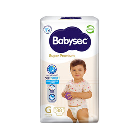 Imagen de BABYSEC SUPER PREMIUM HIPER PACK G [88 uni.]