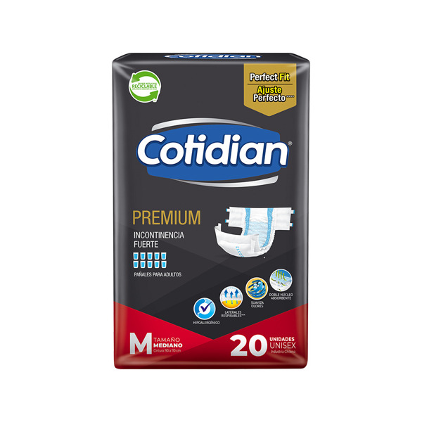 Imagen de COTIDIAN PAÑAL PREMIUM MEDIANO [20 uni.]