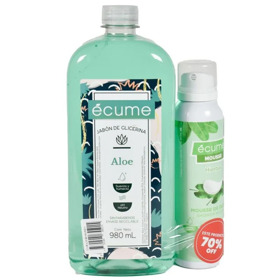 Imagen de ECUME JABON LIQUIDO CLASICO GLICERINA+MOUSSE DUCHA HIERBAS PACK [980+167ml]