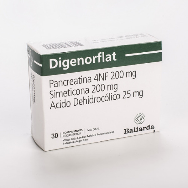 Imagen de DIGENORFLAT 25+200+200mg [30 comp.]